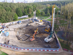 Технологическая сбойка ВОУ на ПК53+70 и КСП на ПК53+82, УТВ на ПК53+86. Строительная площадка №11а