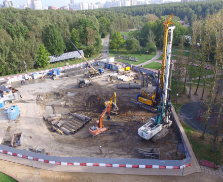 Технологическая сбойка ВОУ на ПК53+70 и КСП на ПК53+82, УТВ на ПК53+86. Строительная площадка №11а